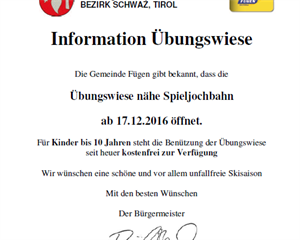 Informationsblatt Übungswiese